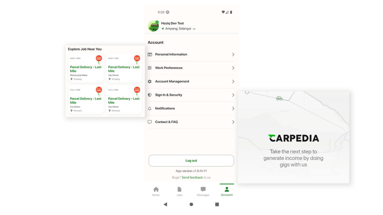 Completing worker profile details in the Carpedia app