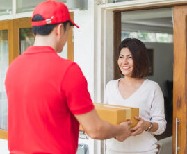 Delivery rider checking the Carpedia app before a shift