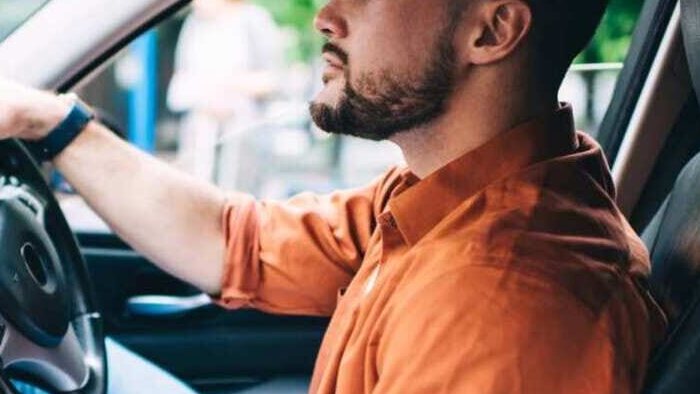 Driver at the wheel during a scheduled delivery shift